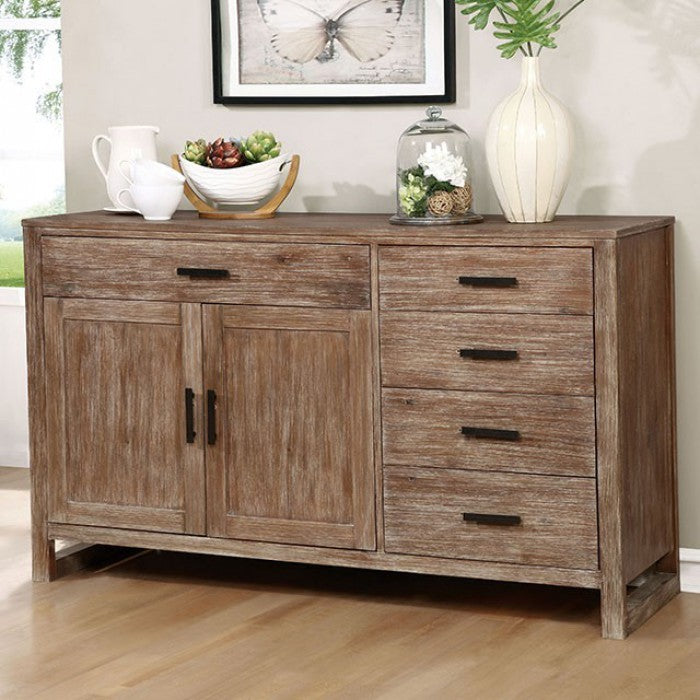 11 Drawer Wooden Console Table with Script Details and Bun Feet Support,Red