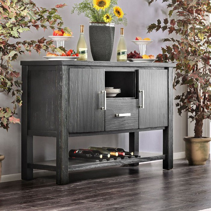 3 Drawer Wooden TV Stand with 3 Open Compartments, Brown