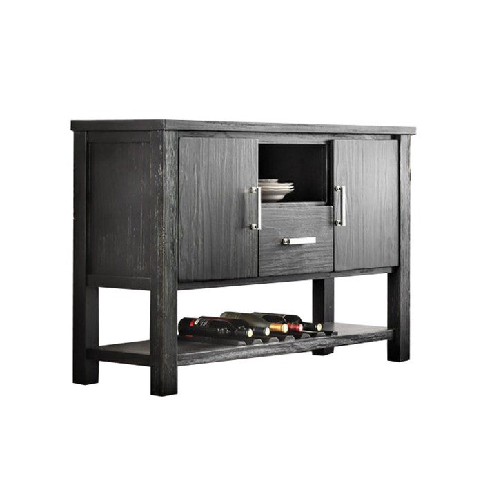 3 Drawer Wooden TV Stand with 3 Open Compartments, Brown