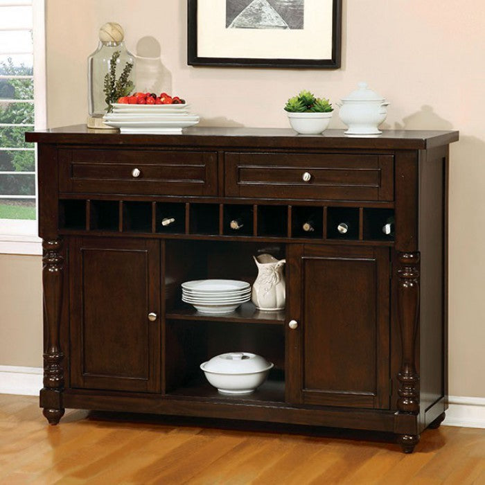 Wooden Coffee Table with Open Bottom Shelf and Slanted N shaped Body, Brown
