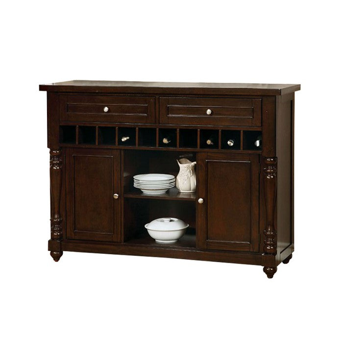 Wooden Coffee Table with Open Bottom Shelf and Slanted N shaped Body, Brown