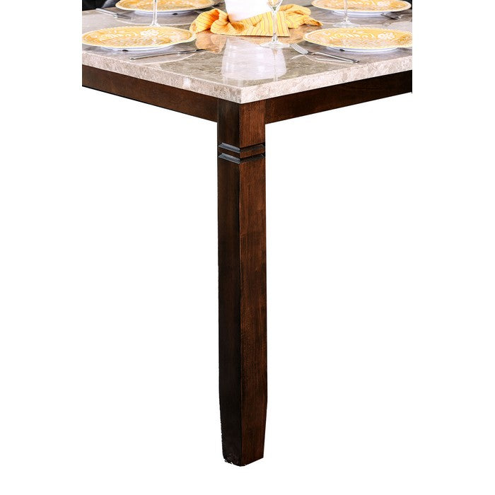 Wooden Square Top Reversible Game Table with Pedestal Base, Brown