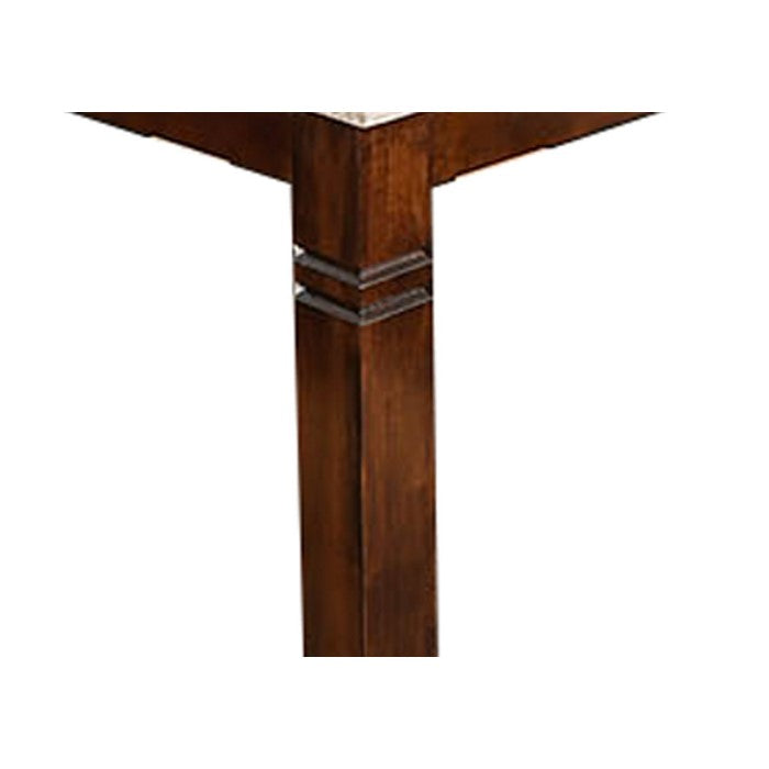 Wooden Square Top Reversible Game Table with Pedestal Base, Brown