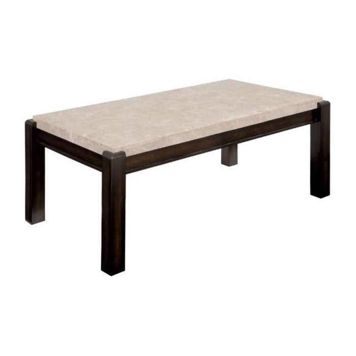Wooden Coffee and End Table Set with Metal Frame, Brown and Silver