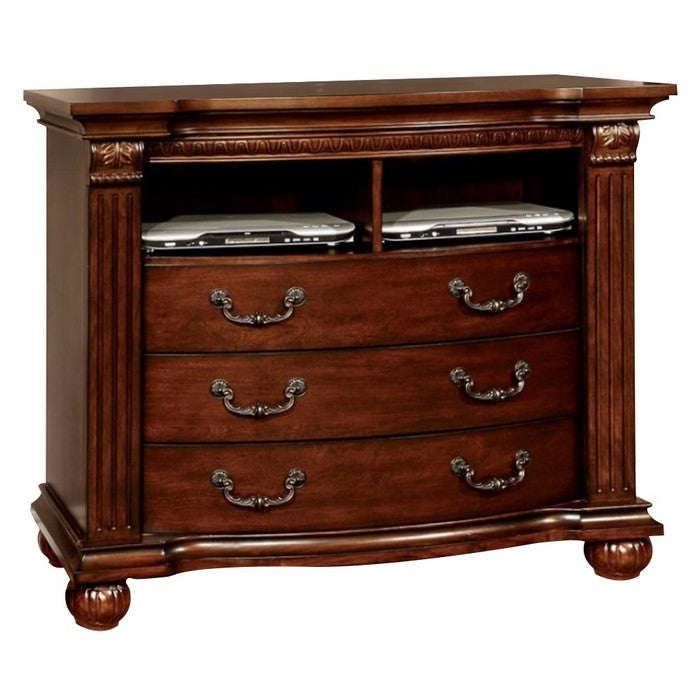 Tapered Wooden Youth Chest with Angled Legs and Heart Sign, White and Brown