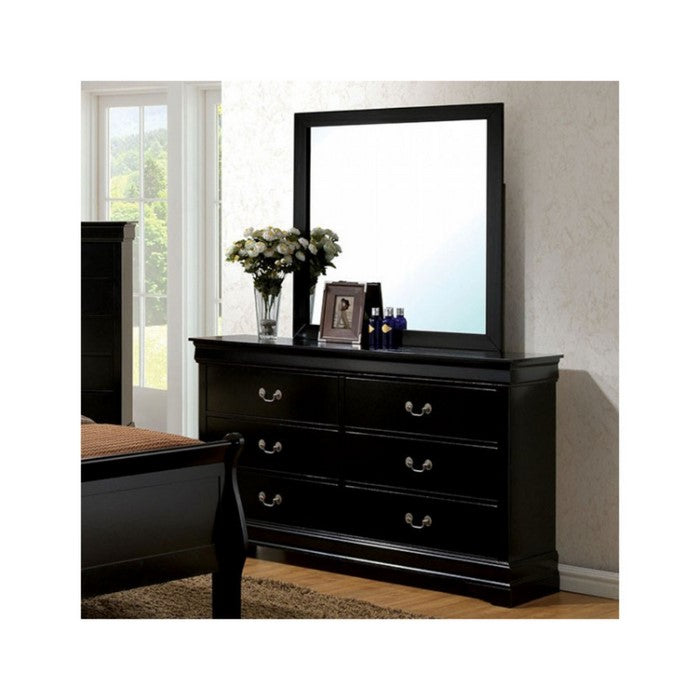 Mirrored Coffee Table with Open Bottom Shelf and Faux Crystals, Silver