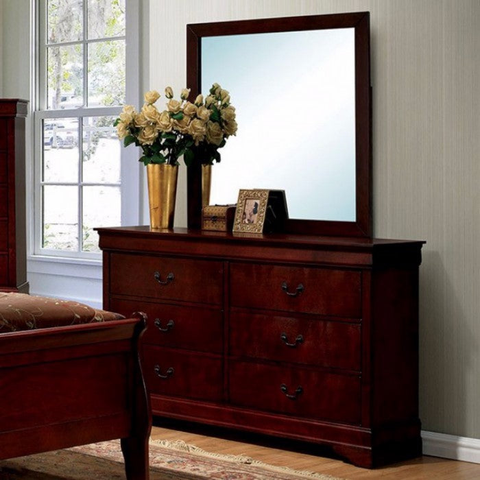 Square Wooden End Table with Mirror Panel Inserts and Faux Crystals, Silver