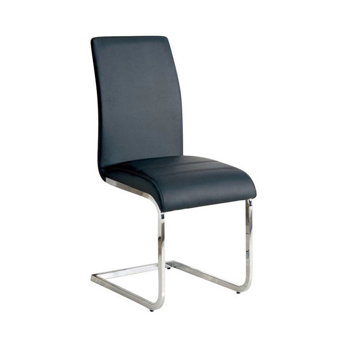 Walkerville I Snazzy Cushy Side Chair, Contemporary Style, Black, Set Of 2