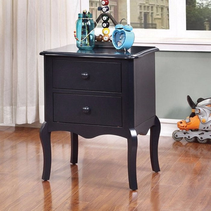 Marble Top End Table with Metal Hairpin Legs, White and Black