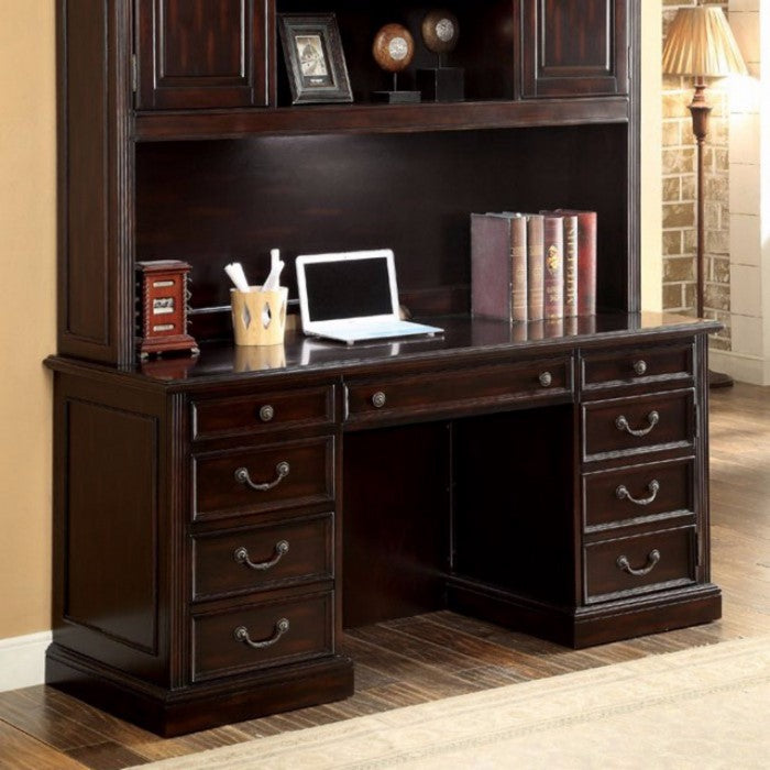 Coolidge Transitional Style Credenza Desk, Cherry