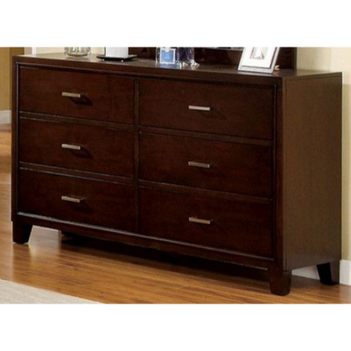 Immaculate Wooden Designer Dresser In Contemporary Style,  Brown Cherry