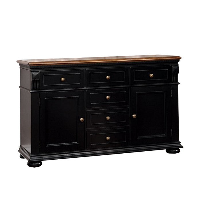 Sabrina Country Style Server, Cherry & Black