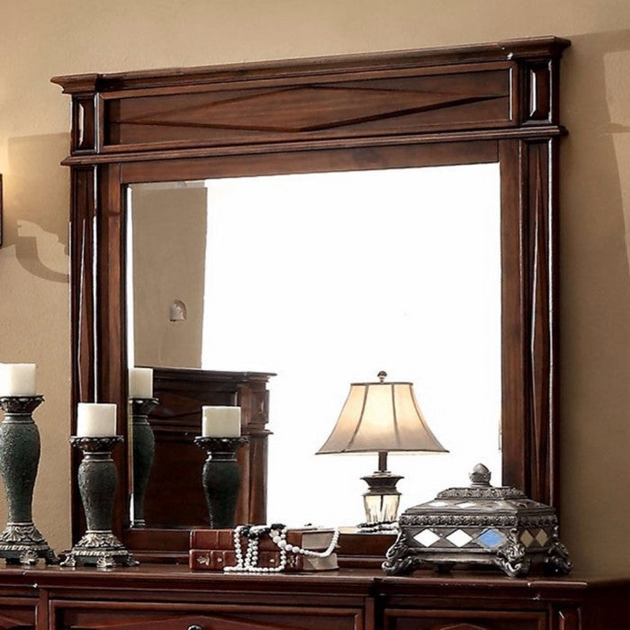 Gayle Transitional Style Storage Mirror, Cherry