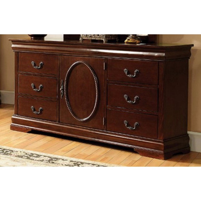 Phenomenal Wooden Dresser In Traditional Style, Brown Cherry