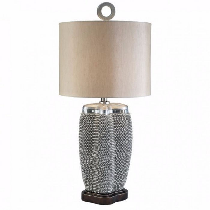 Sylvia Contemporary Style Table Lamp, Pearl Stone