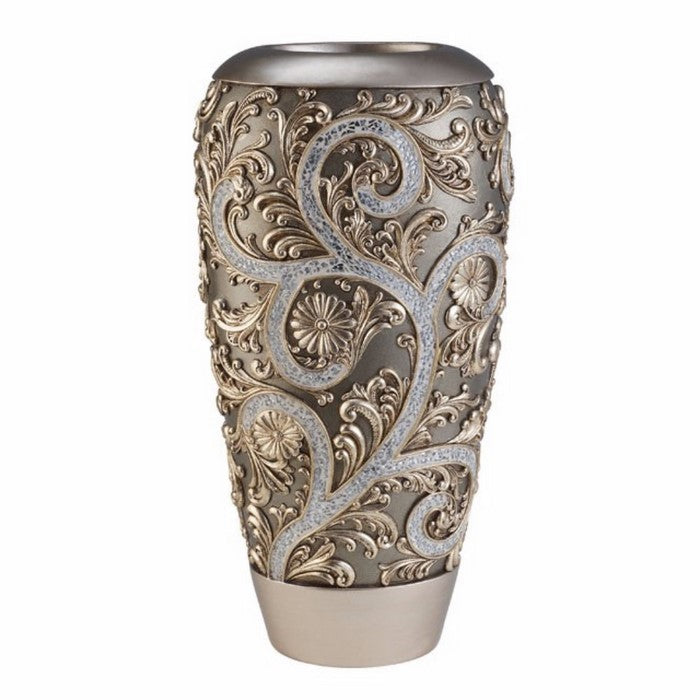 Estelle TransitionalDecorative Vase, Set of 2, Champagne Silver