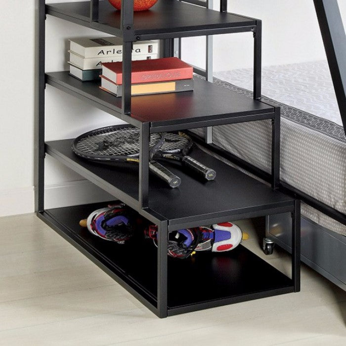 Clifton Contemporary Style Storage Ladder, Black