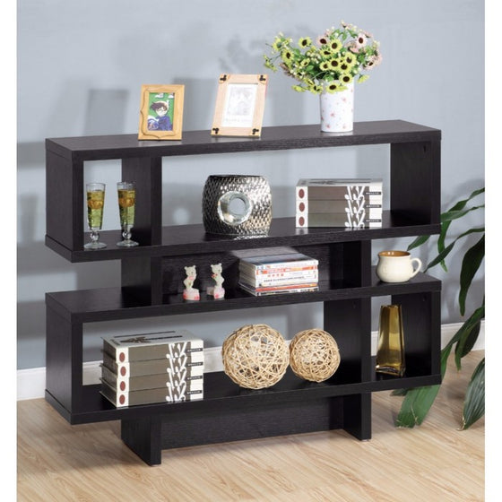 Contemporary Style Sofa Console / Display Cabinet, Black