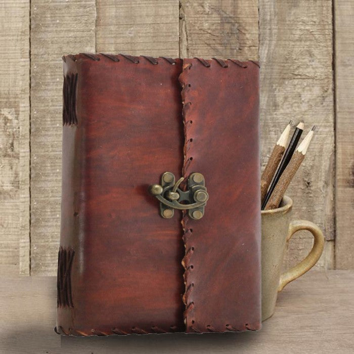 Handmade Antique Look Journals In Leather Benzara Brand