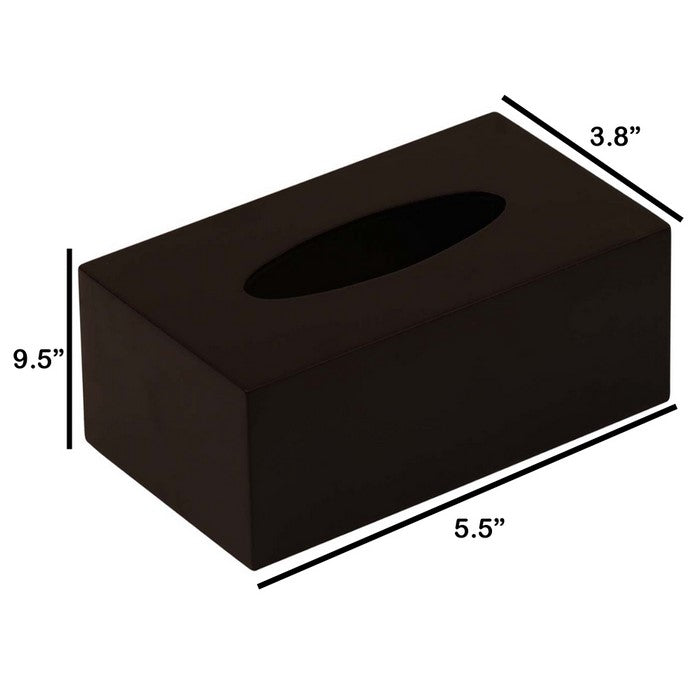 Benzara Rectangular Tissue Box Holder In Wood, Brown