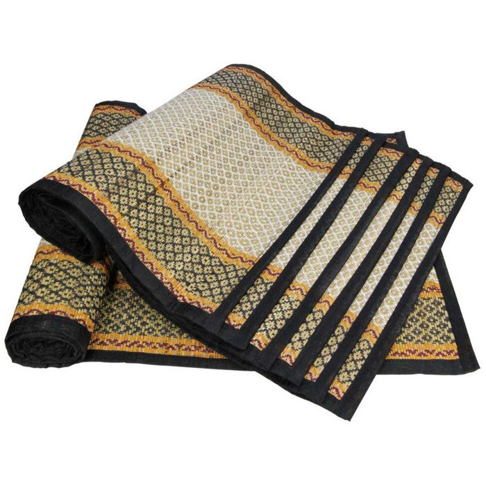 Hand-woven Placemats and Runner  Set f 6 In Grass Benzara Brand
