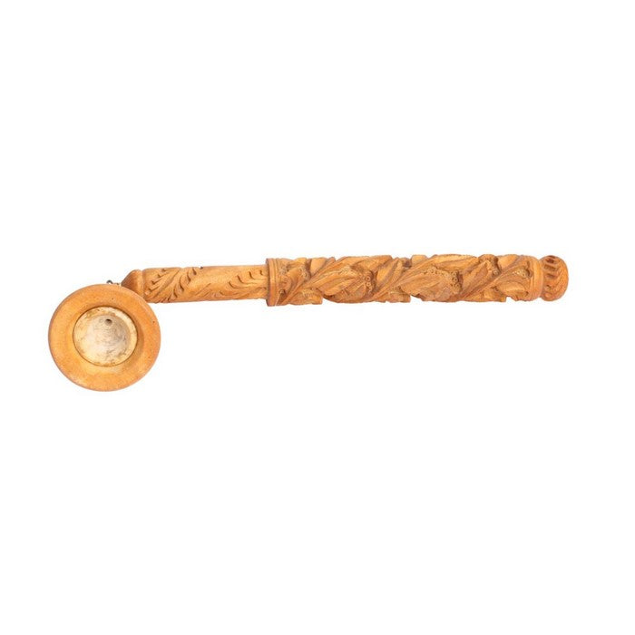 Benzara Candle Snuffer With Long Wooden Handle, Brown