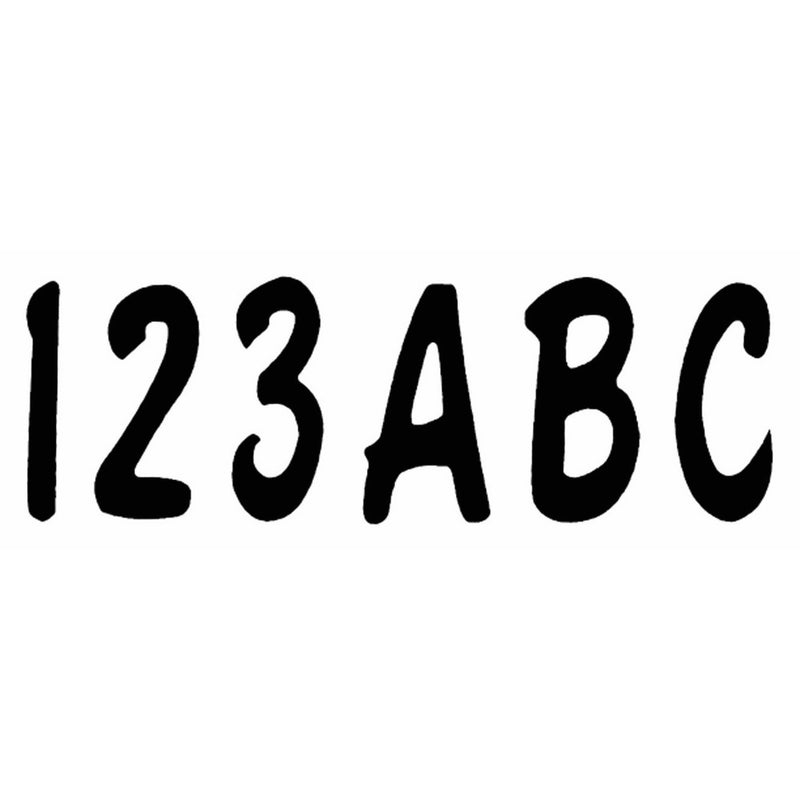Hardline Products Series 200 Factory Matched 3-Inch Boat & PWC Registration Number Kit, Solid Black