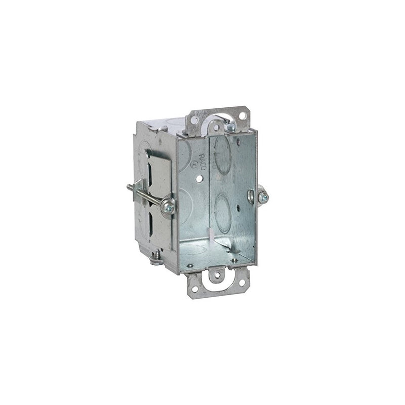 Hubbell-Raco 506 2-1/2-Inch Deep, Gangable, 1/2-Inch End Knockouts Old Work Clips 3-Inch by 2-Inch Switch Box