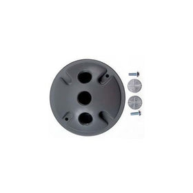 Hubbell-Bell 5197-7 Weatherproof Lampholder Cover, 4-Inch Round, (3) 1/2-Inch Outlets, Carded, Bronze