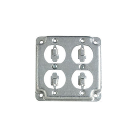 Steel City RS8 Outlet Box Surface Cover, Square, Raised, 4-Inch, Galvanized