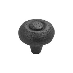 Hickory Hardware P3003-BI 1-1/2-Inch Refined Rustic Knob, Black Iron