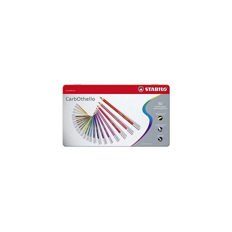 Stabilo CarbOthello Chalk-Pastel Colored Pencil, 4.4 mm - 60-Color Set