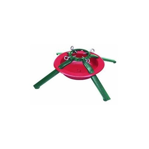 Jack Post National Holiday Traditions Red and Green Metal Tree Stand - Trees Up To 8 Feet Tall