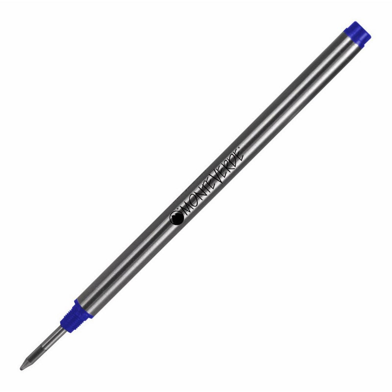 Monteverde Rollerball Blue Refill to Fit Montblanc Rollerball Pens, Fine Point, 2 per Pack (M222BU)