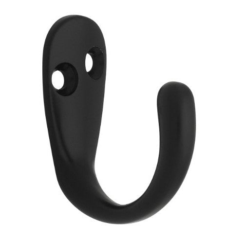 Liberty Hardware B59103Z-FB-C Single Prong Robe Hook, Flat Black