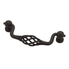 Liberty PN0527-FB-C 96mm Birdcage Bail Kitchen Cabinet Hardware Drawer Handle Pull, Flat Black