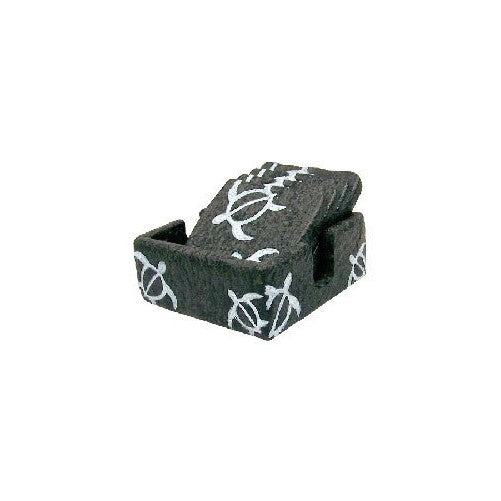 Square Honu Lava Rock Coaster Set of 4 and Holder