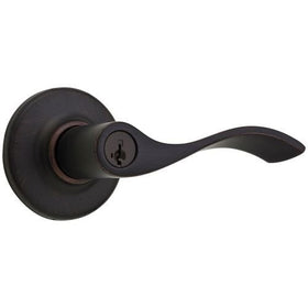 Kwikset Balboa Entry Lever featuring SmartKey in Venetian Bronze