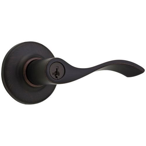 Kwikset Balboa Entry Lever featuring SmartKey in Venetian Bronze
