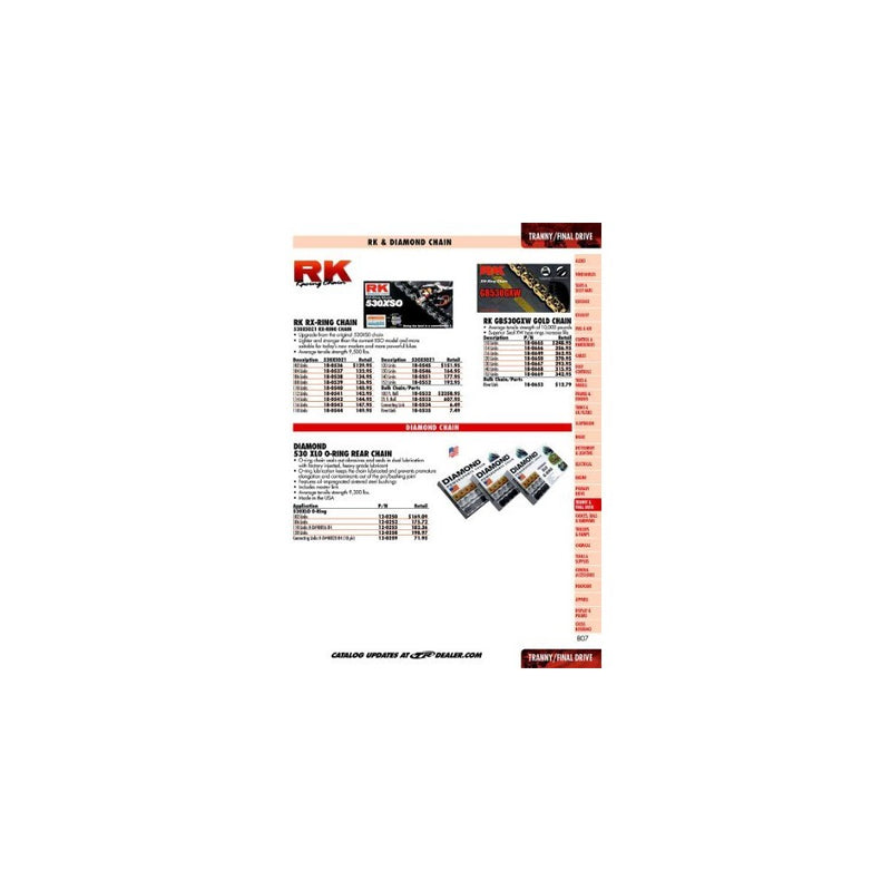 RK Racing Chain 530XSOZ1-RIVET O-Ring Rivet Connecting Link