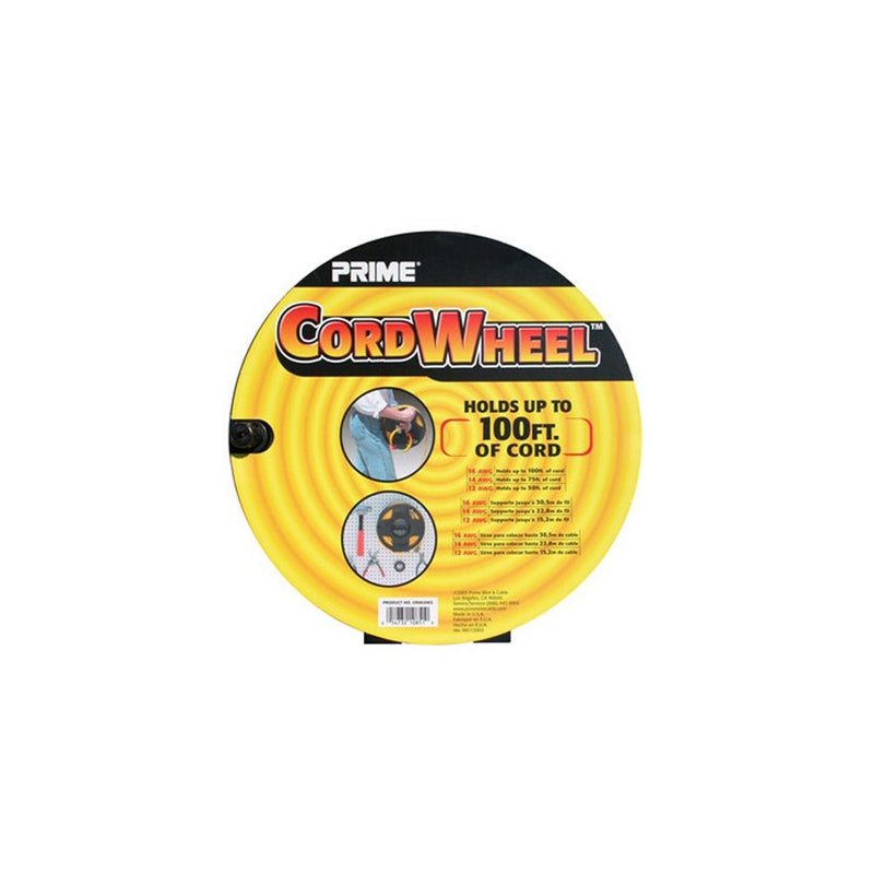 Prime Wire & Cable CR002002 Cord Storage Wheel, Black