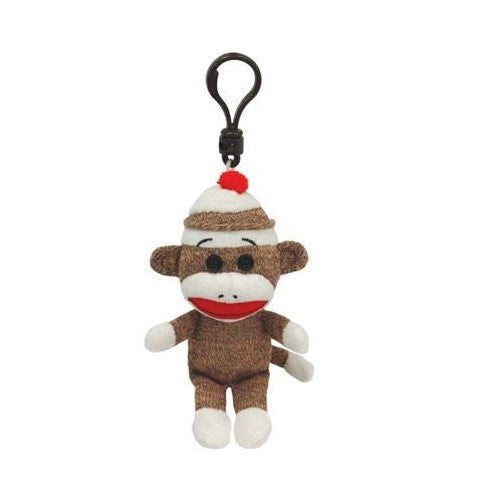 Ty Beanie Baby - Sock Monkey Brown Clip