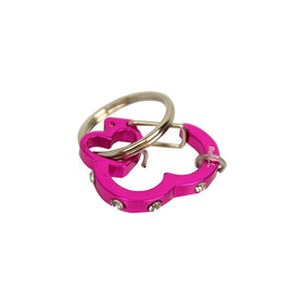 Rubit The Easy Dog Tag Rhinestone Heart Switch Clip, Medium, 1.07-Inch Diameter, Pink