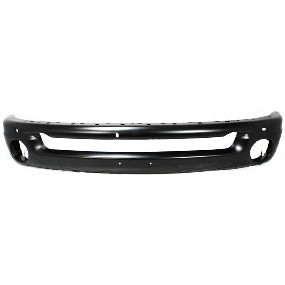 Evan-Fischer EVA17372021620 Bumper for Dodge Full Size P/U 02-09 Front Bumper Face Bar Black Type2 w/Round Fog Light Holes New Body