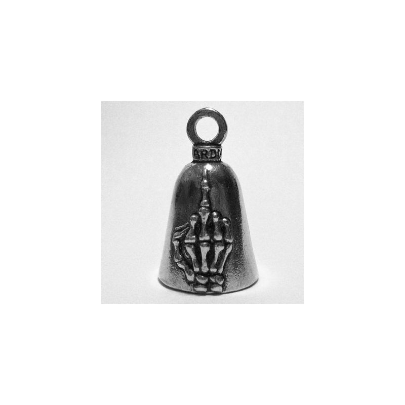 Guardian The Middle Finger Bones Skeleton Hand Motorcycle Biker Luck Gremlin Riding Bell or Key Ring