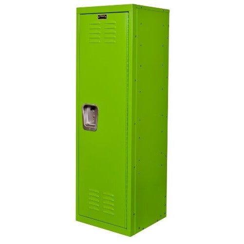 Hallowell Kid Locker, 15" W x 15" D x 48" H, 1134 Sour Apple (green), Single Tier, 1-Wide, Knock-Down