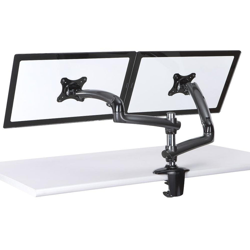 Cotytech Expandable Dual Desk Mount Spring Arm Clamp Base - Dark Gray (DM-GM212-C)