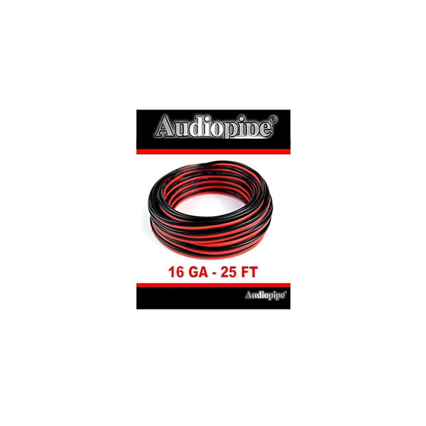 25' Ft. 16 GA Gauge Red Black Stranded 2 Conductor Speaker Wire Car Home Audio