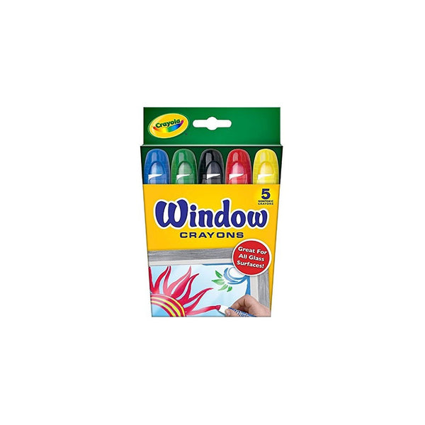 Crayola Washable Window Crayons, Assorted 5 ea (Pack of 18)