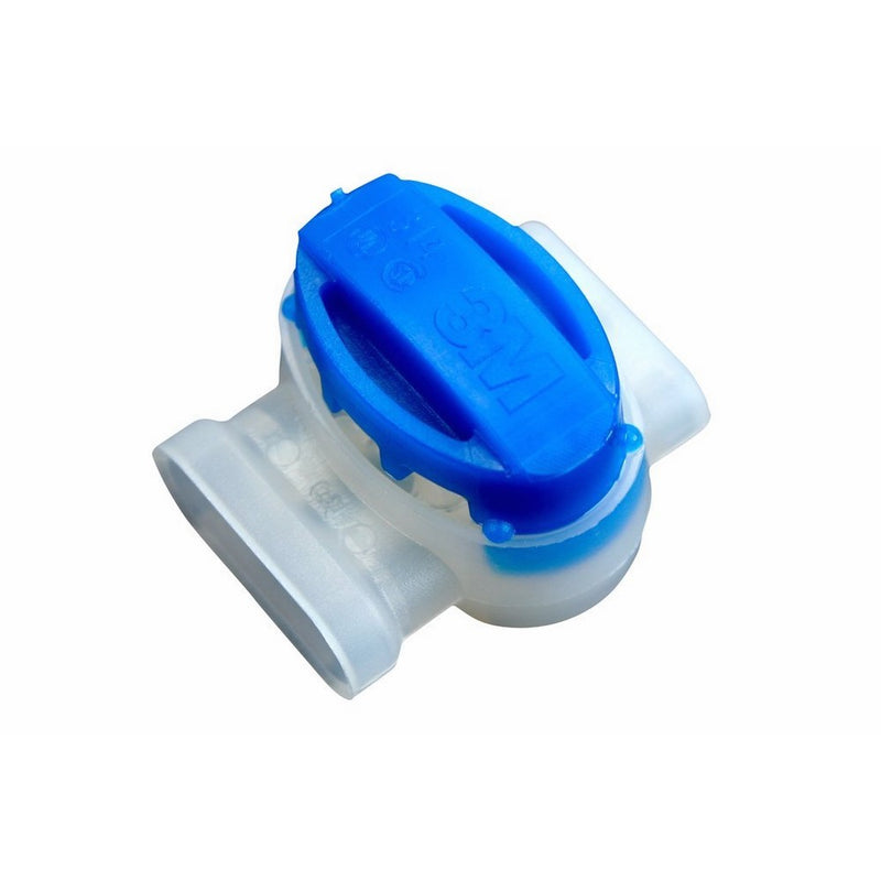 3M Scotchlok Electrical IDC 314-BOX, Pigtail, Self-Stripping, Moisture Resistant and Flame Retardant, Blue, 22-14 AWG, 50 per pouch